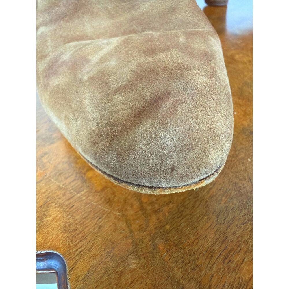 Andrea Pfister Made in Italy Brown Suede Short Boots Faux Fur Lining Women's 9 - Picture 5 of 13